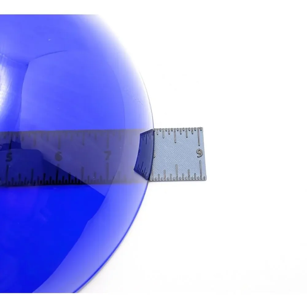 Cobalt Blue Glass Bowl 8 Inch Round 3 Inch Tall Vintage MCM Style Serving Fruit